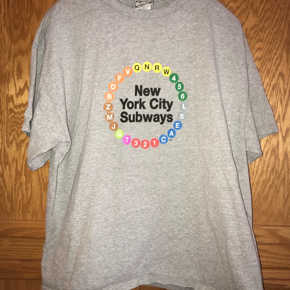 Vintage New York city subway T-shirt NYC authentic